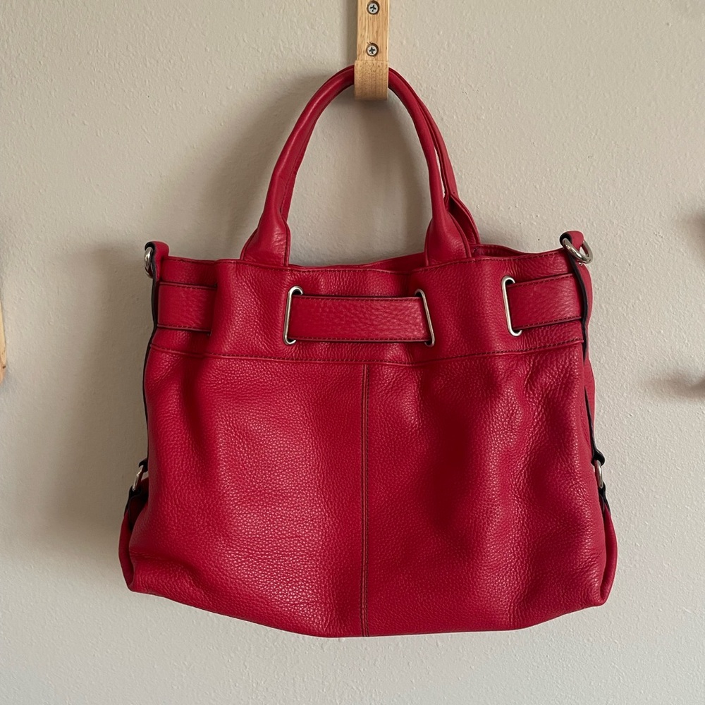 Barr + Barr Red Leather Shoulder Bag/Purse